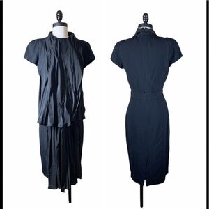 Moschino Cheap and chic black drape front dress